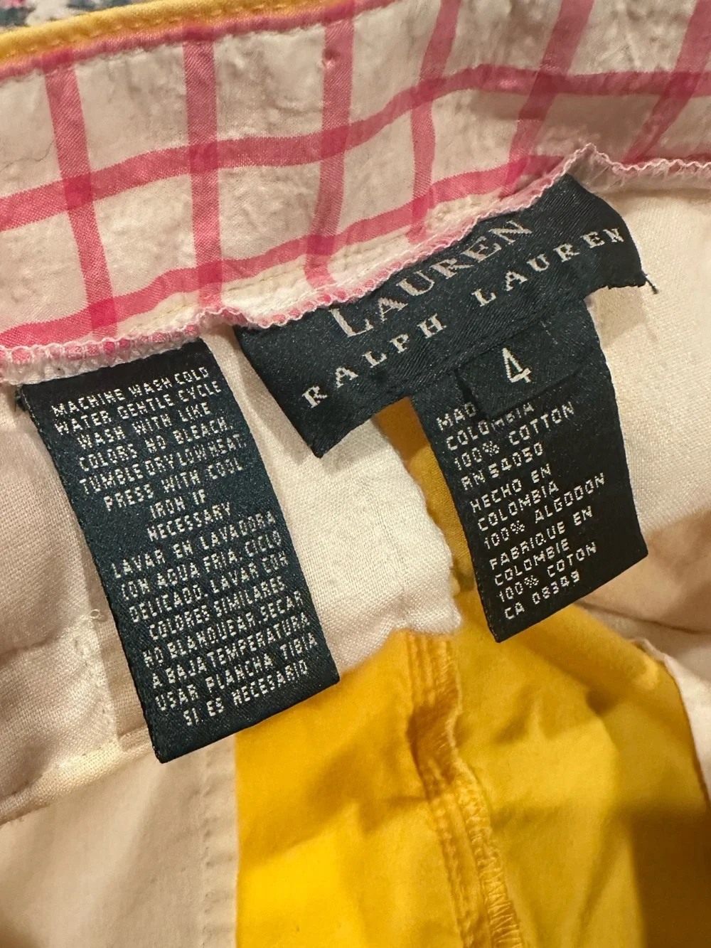 Ralph Lauren Sunshine Yellow High Rise Bermuda Highlight Cargo Shorts 4